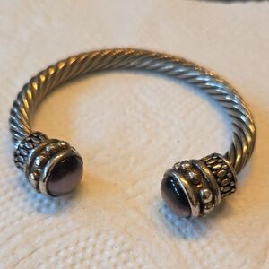 Silver and Black Women's Bracelet